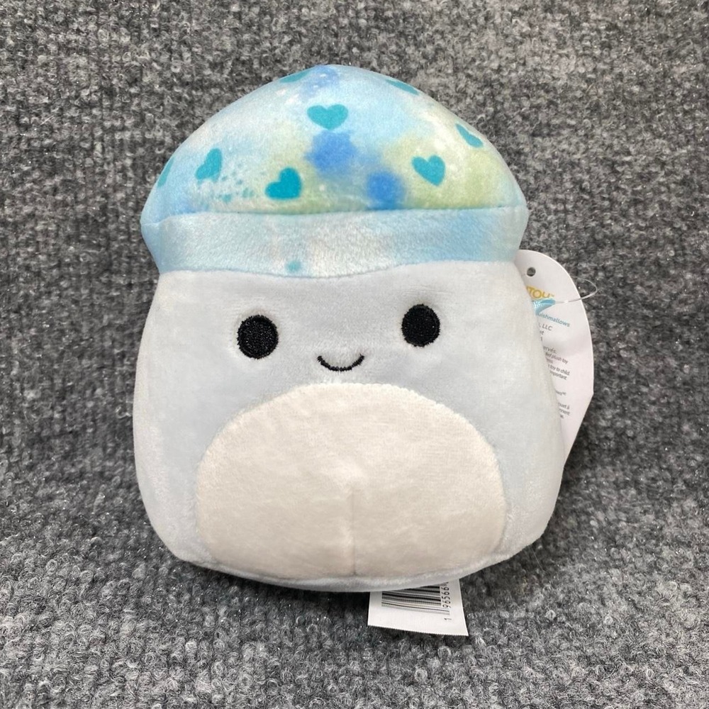 SQUISHMALLOW MULLY MUSHROOM BLUE HEARTS 5" STUFFED PLUSH TOY